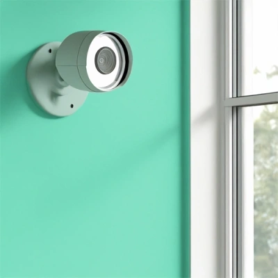 Topeka vivint camera facing a window